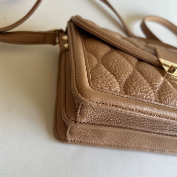 Vera Bradley Cream Pebble Leather Crossbody Shoulder Bag - Picture 7 of 11